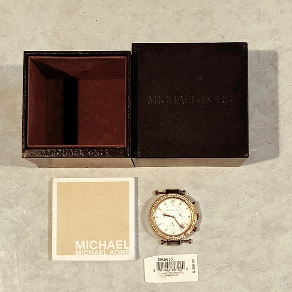 MICHAEL KORS PARKER MK5633 ROSE GOLD WATCH MOTHER OF PEARL FACE NEEDS NEW BAND - Picture 15 of 16